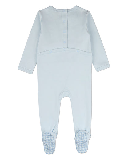 Baby Boys "Little Houndstooth-Printed Booties" 100% Cotton Footie