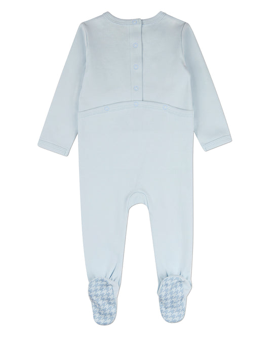 Baby Boys "Little Houndstooth-Printed Booties" 100% Cotton Footie