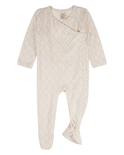 Baby Boys "Harlequin Diamond" Modal-Blend Allover-Print Footie