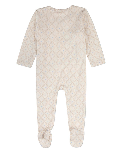 Baby Boys "Harlequin Diamond" Modal-Blend Allover-Print Footie