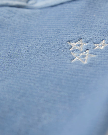 Baby Boys "Star Cluster" Cotton-Rich Mini-Ribbed Velour Footie