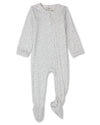 Baby "Abstract Spots" Rayon-Blend Front-Zip Long-Sleeve Footie