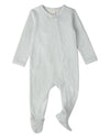 Baby 100% Cotton Knit Zippered Footie with All-Over Abstract Pattern