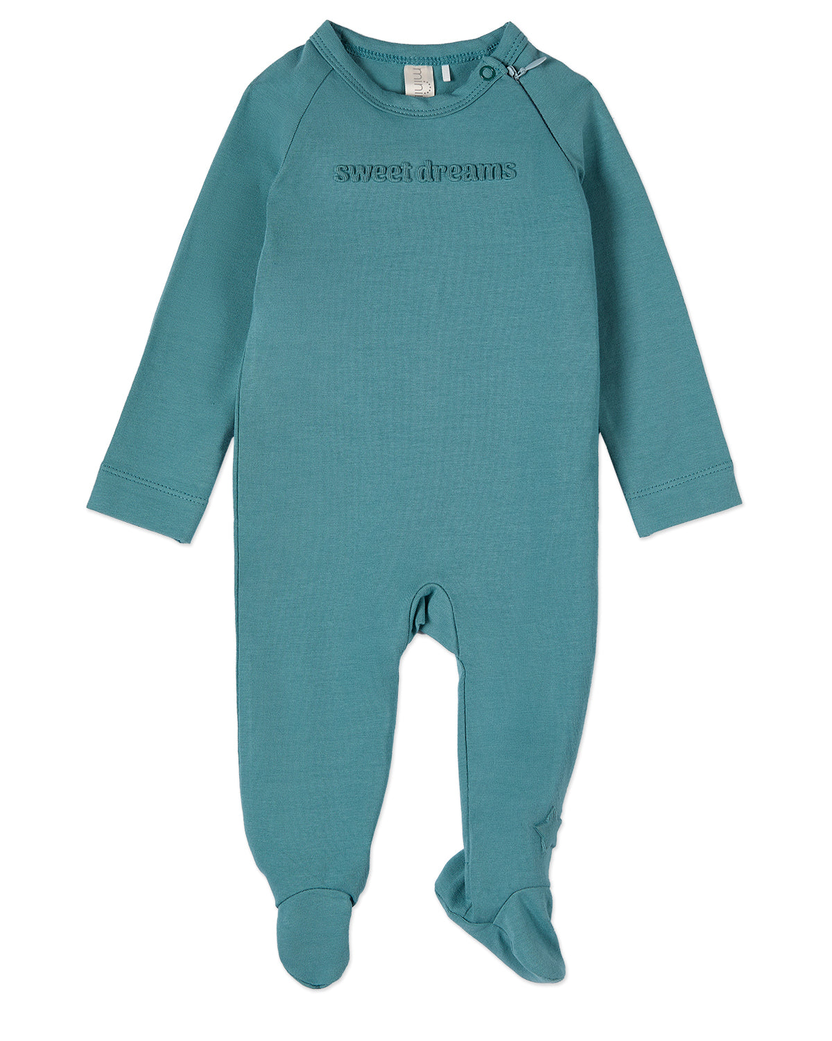Baby and Toddler "Sweet Dreams" Cotton Rich Fleece Hidden Zipper Footie : Color: Arctic