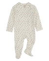 Baby Girls "Fairy Flowers" Silky-Soft Allover Floral Printed Footie : Color: Marshmallow