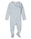 Toddler Boys "Little Dots" Pointelle Rayon from Bamboo Blend Footie : Color: Blue