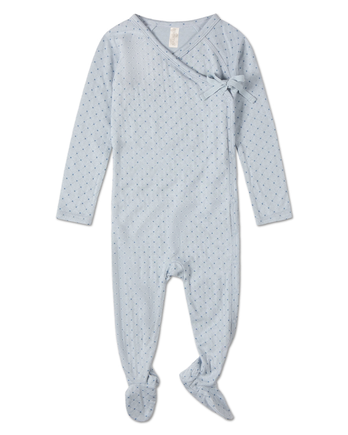 Toddler Boys "Little Dots" Pointelle Rayon from Bamboo Blend Footie : Color: Blue