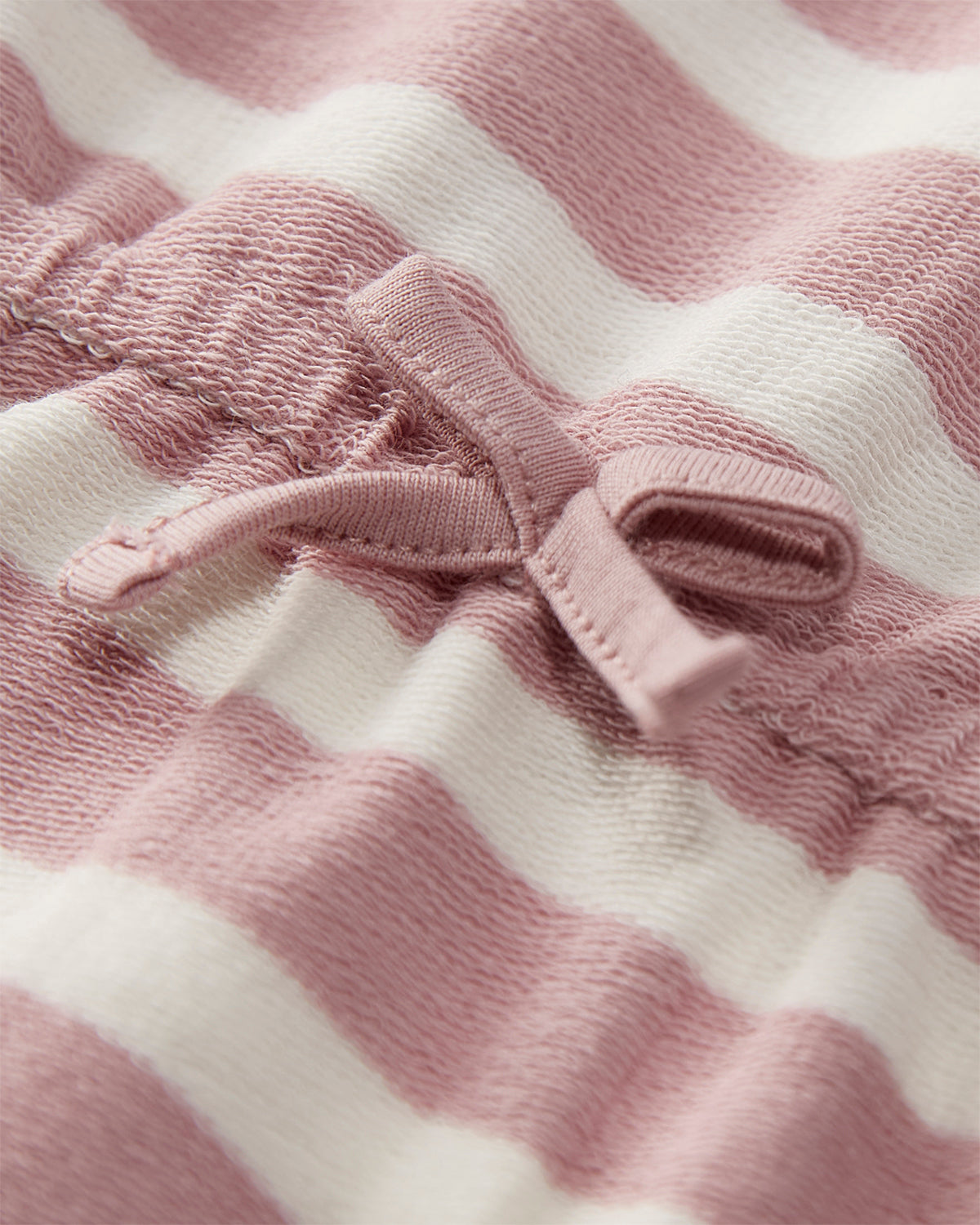 Terry Striped Romper : Color: Pink