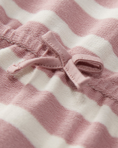 Terry Striped Romper : Color: Pink