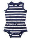 Terry Striped Romper : Color: Blue