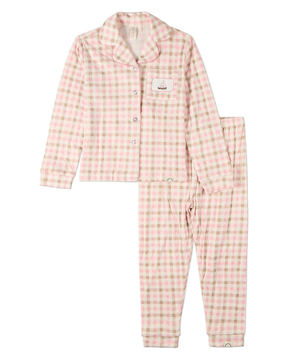 2 Piece Kids "Let Your Dreams Set Sail" Pointelle Plaid Pajama Set