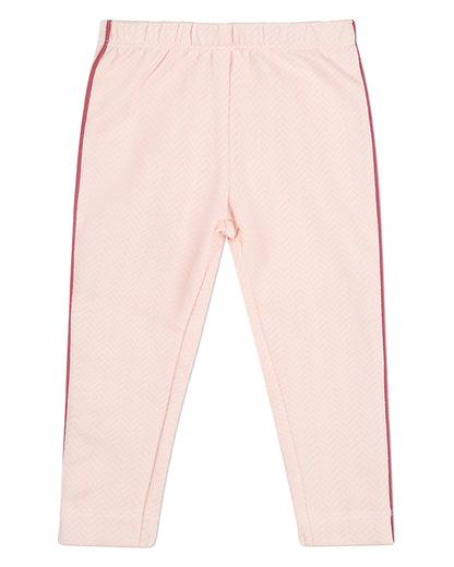 2 Piece Kids "Snuggly Bear" Chevron-Printed Cotton-Rich Pajama Set