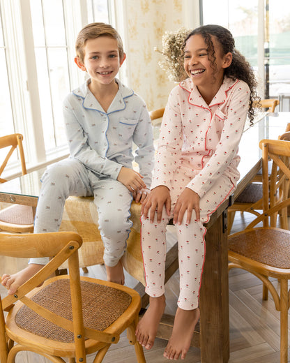 2 Piece Girls "Plant Your Dreams & Grow Happy" Pointelle Pajama Set