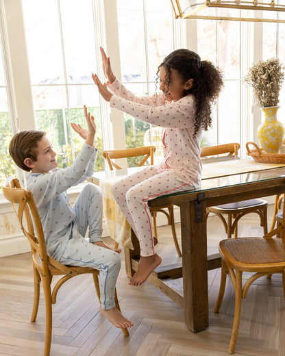 2 Piece Girls "Plant Your Dreams & Grow Happy" Pointelle Pajama Set