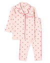 2 Piece Girls "Plant Your Dreams & Grow Happy" Pointelle Pajama Set : Color: Pink