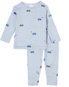 2 Piece Boys Pointelle "Living The Bike Life" Pajama Set : Color: Blue