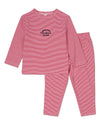 2 Piece Kids Mini-Stripe "Generation MiniMoi" Pajama Set : Color: Red