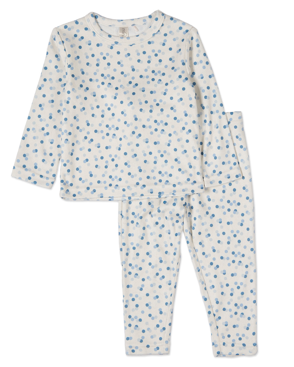 2 Piece Boys "Blue Confetti" Pointelle Pull-On Pajama Set : Color: Blue Multi