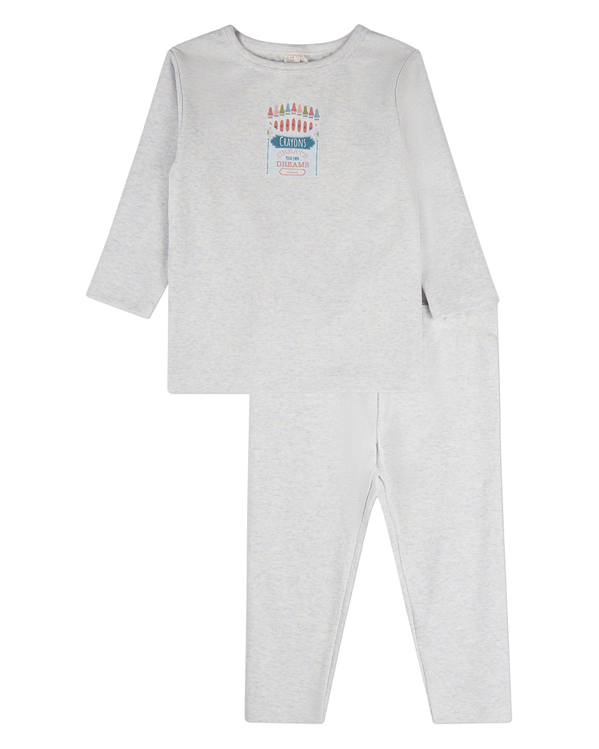 2 Piece Kids "Create Your Own Dreams" Cotton-Rich Heather Pajama Set