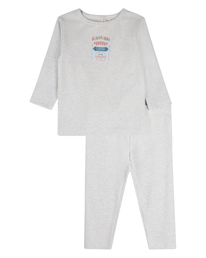 2 Piece Kids "Create Your Own Dreams" Cotton-Rich Heather Pajama Set