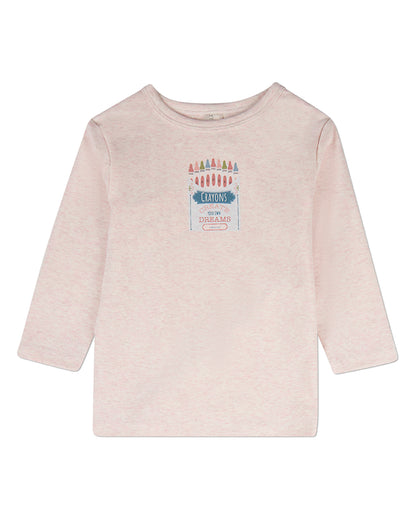 2 Piece Kids "Create Your Own Dreams" Cotton-Rich Heather Pajama Set