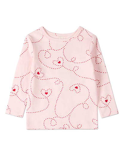 2 Piece Girls "Entangled Hearts" 100% Cotton Pullover Pajama Set