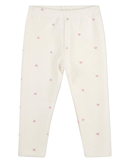 2 Piece Girls "Rosettes and Stitching" Rayon/Cotton-Blend Pajama Set
