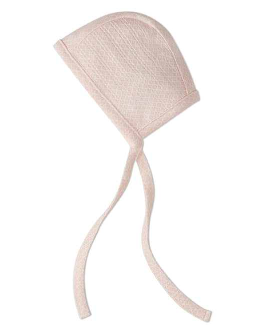 Baby "Allover Abstract Print" 100% Cotton Pointelle Knit Bonnet