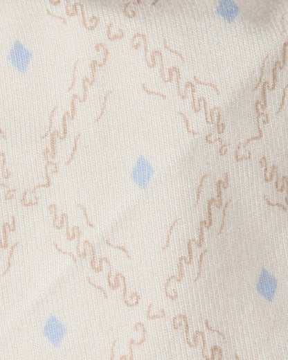 Baby Boys "Harlequin Diamond" Modal-Blend All-Over Printed Bonnet