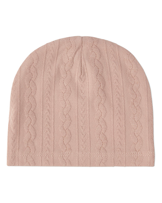 Baby Cozy Cotton-Rich Faux-Cable Jacquard Knit Beanie