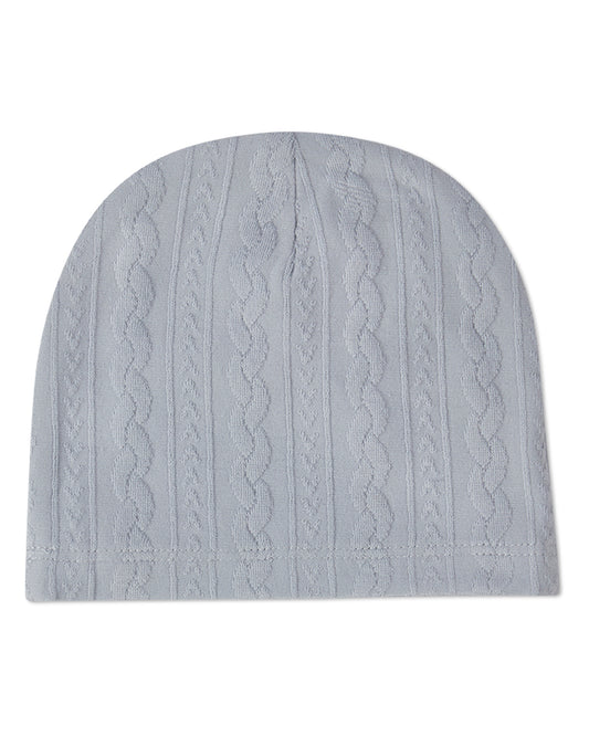 Baby Cozy Cotton-Rich Faux-Cable Jacquard Knit Beanie
