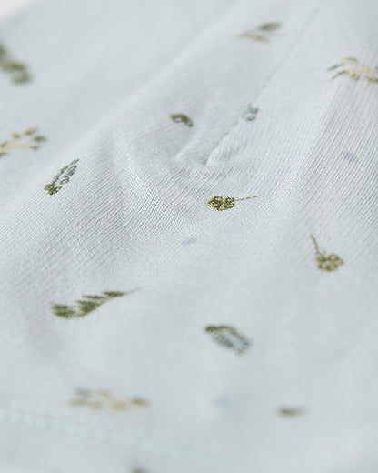 Baby "Tiny Leaves" Rayon-Blend Fine-Gauge Mini-Print Beanie