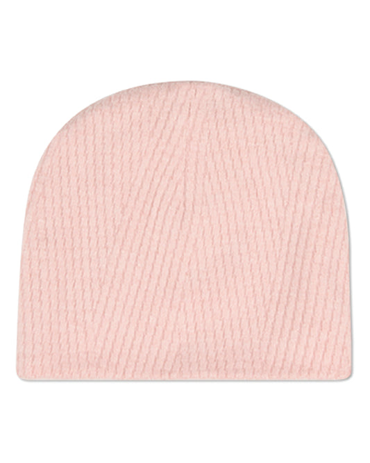 Baby Rayon-Blend Ribbed Crisscross-Textured Solid-Color Beanie