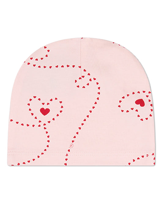 Baby Girls "Entangled Hearts" 100% Cotton Beanie
