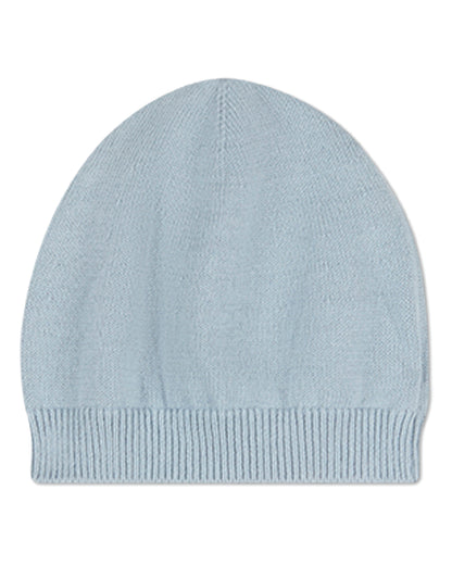 Baby Ribbed 100% Cotton Fine-Gauge Knit Beanie with Chunky Rib Trim