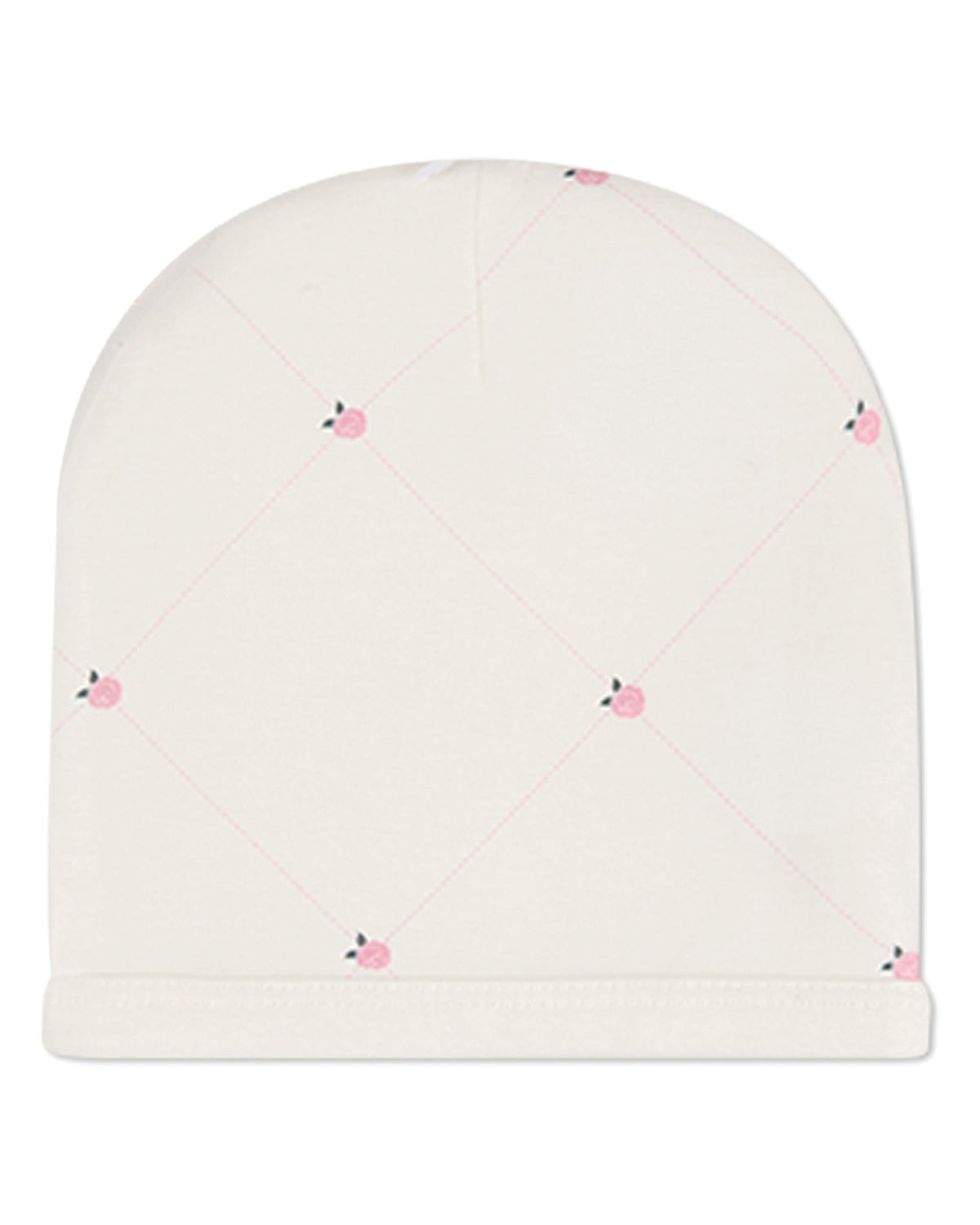 Baby Girls "Rosettes and Stitching" Cotton/Rayon-Blend Beanie