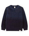 Boys Ribbed 100% Cotton Knit Ombre Crewneck Pullover Sweater