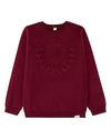 Boys 100% Cotton Knit Pullover Crewneck Sweater with Embossed 3D Crest