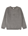 Boys 100% Cotton Knit Pullover Crewneck Sweater with Embossed 3D Crest