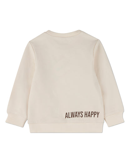Boys "Smiles All Around" Cotton-Rich Pullover Crewneck Sweatshirt