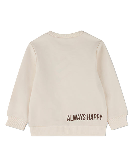 Boys "Smiles All Around" Cotton-Rich Pullover Crewneck Sweatshirt