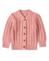 Kids Cozy Oversized Cable-Knit Cardigan Sweater : Color: Pink