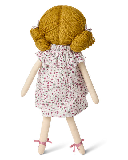 Baby Girls "Luna" Cotton and Linen Rag Doll : Color: Winter White