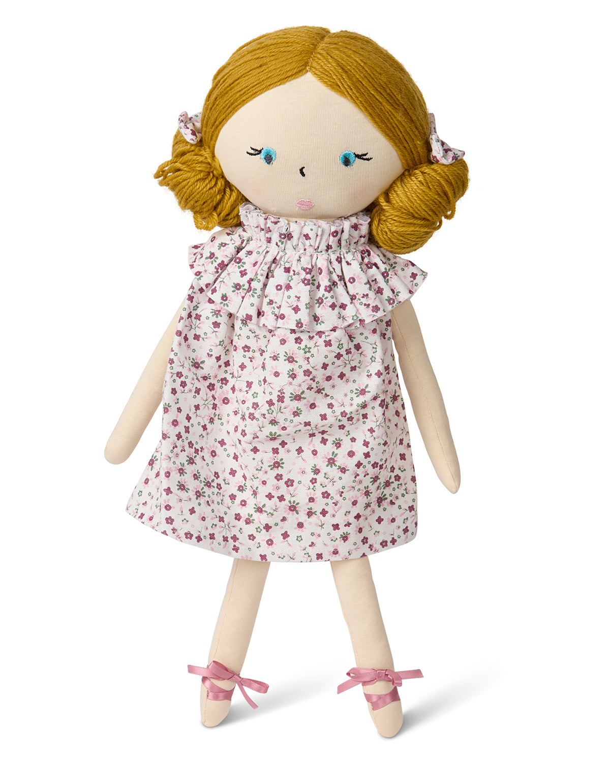 Baby Girls "Luna" Cotton and Linen Rag Doll : Color: Winter White