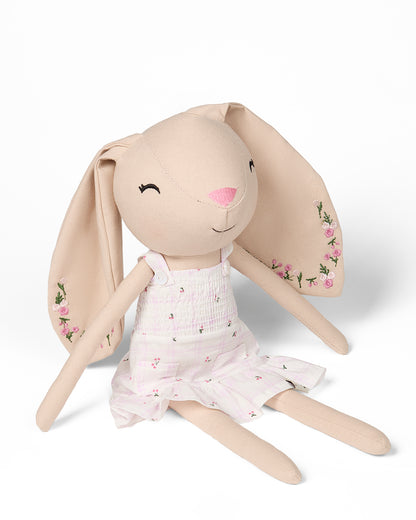 Bella Cotton/Linen Bunny Doll : Color: Pink