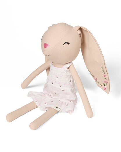 Bella Cotton/Linen Bunny Doll : Color: Pink