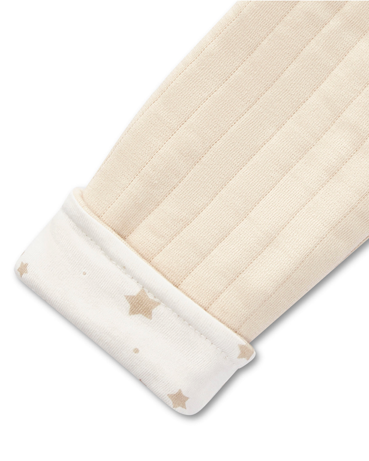 Baby and Toddler Unisex Hooded Reversible Cotton Rich Star-Print / Quilted Jacket : Color: Oatmeal-Winter White