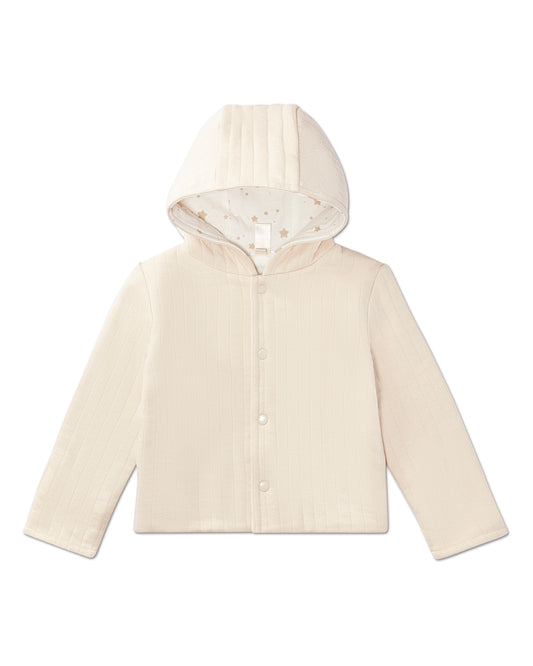 Baby and Toddler Unisex Hooded Reversible Cotton Rich Star-Print / Quilted Jacket