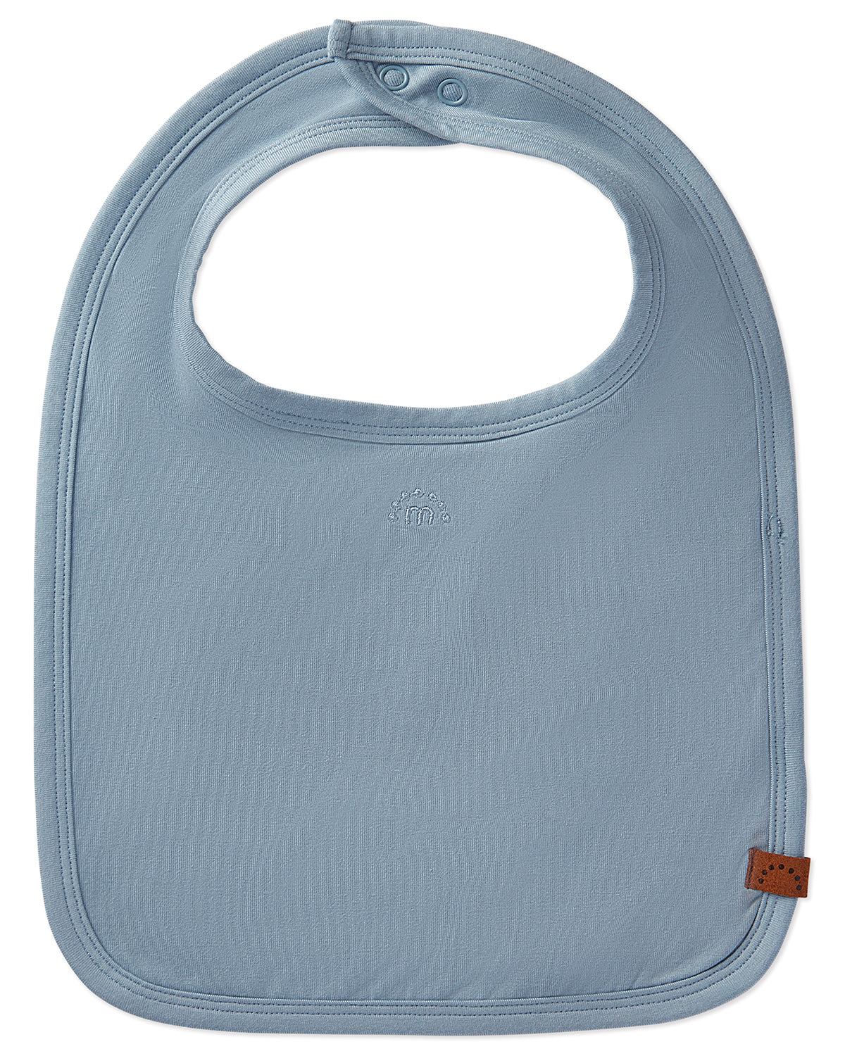 Solid Snap Back Modal Bib : Color: Blue Frost