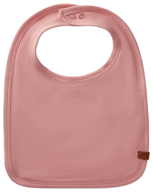 Solid Snap Back Modal Bib : Color: Rose